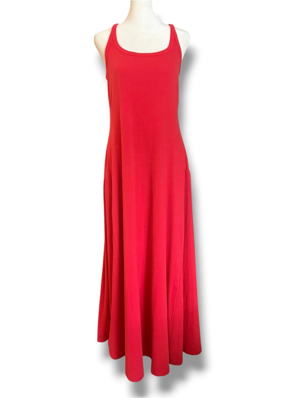 Old Navy NWOT Red Ribbed Knit A-Line Maxi Tank Dress - Women's Large Tall